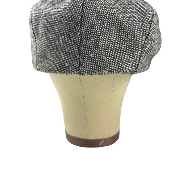 Vtg Made in USA Grey Wool Tweed Newsboy Hat Sz L 7 1/4 to 7 3/8 Peaky Blinders - Picture 9 of 11
